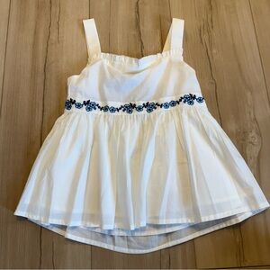 Janie and Jack Floral Tank with Bow Back NWT